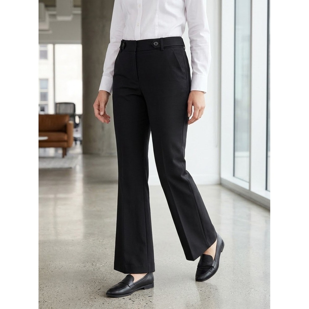 Loft Curvy Fit Black Dress Pants Bootcut Trousers Size 14 Professional Office